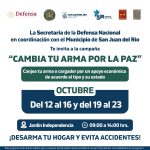 Anuncian campaña de canje “Cambia Tu Arma Por La Paz” en San Juan del Río